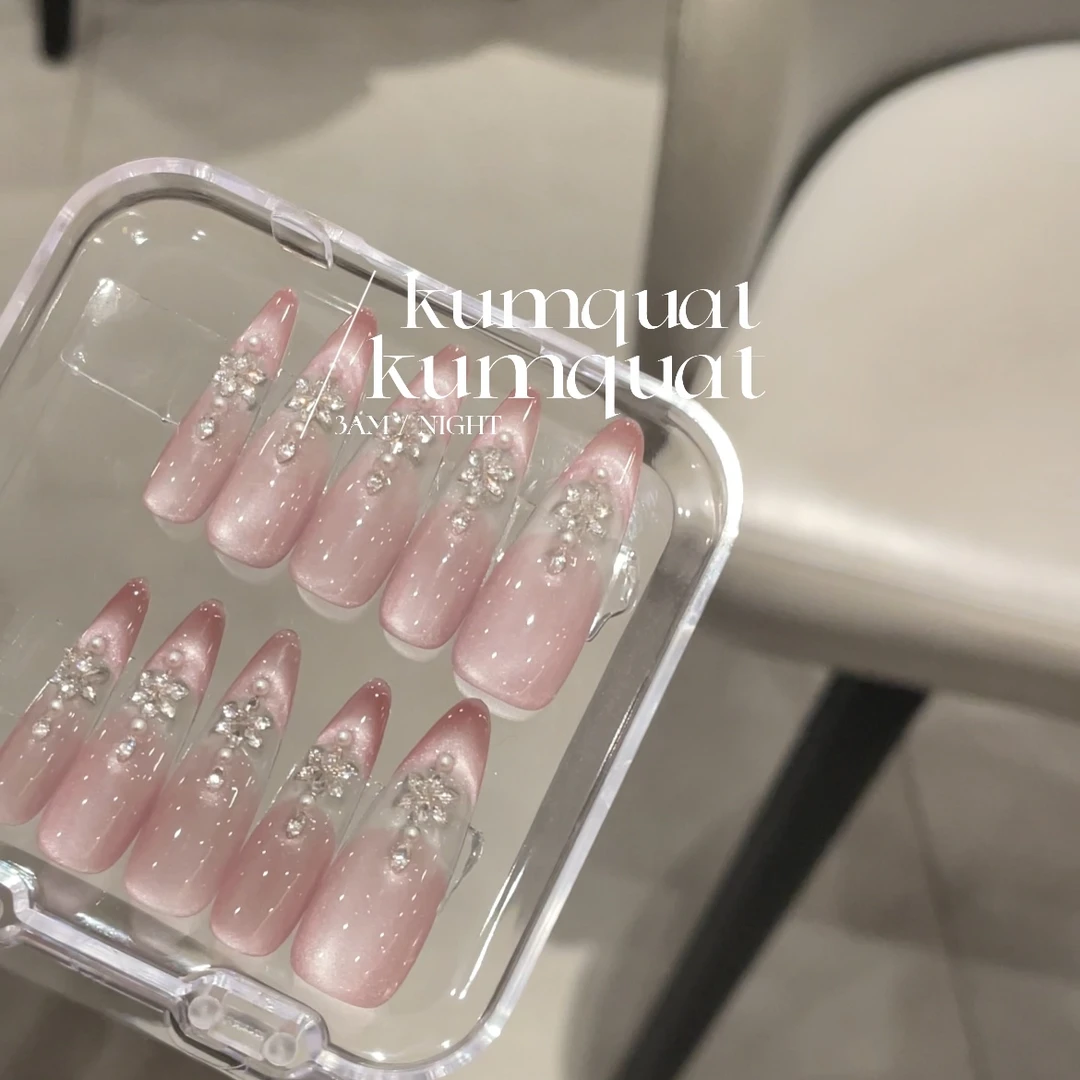 —Nail「蝶恋序」/锆石拼猫眼/纯手工穿戴甲 可拆卸