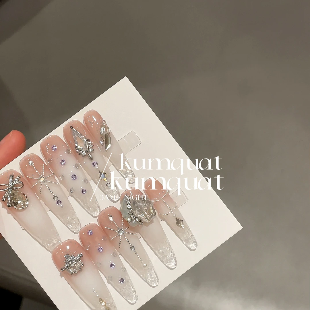 —Nail「  白琉璃  /纯欲温柔暖色显白高级纯手工穿戴甲 可拆卸