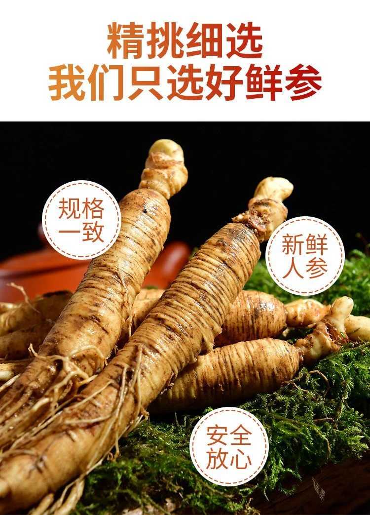 人参改价链接带土带土晒干丰富精选精选包赔初级新鲜人参营养带土