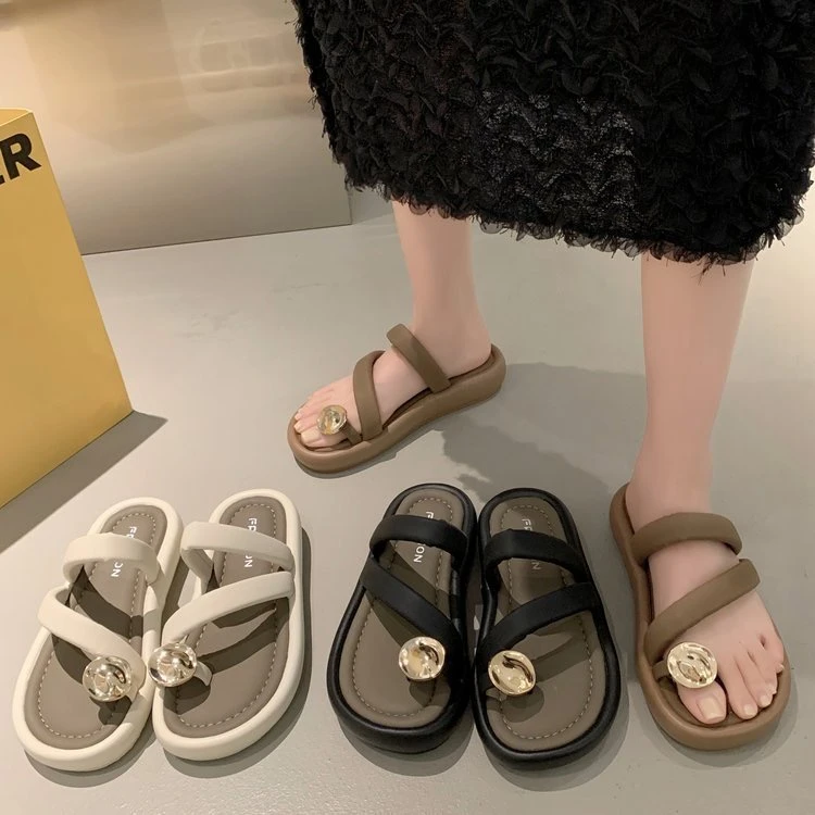 【品质严选】百搭时尚夏季低跟仙女风拖鞋女款外穿-美女必备