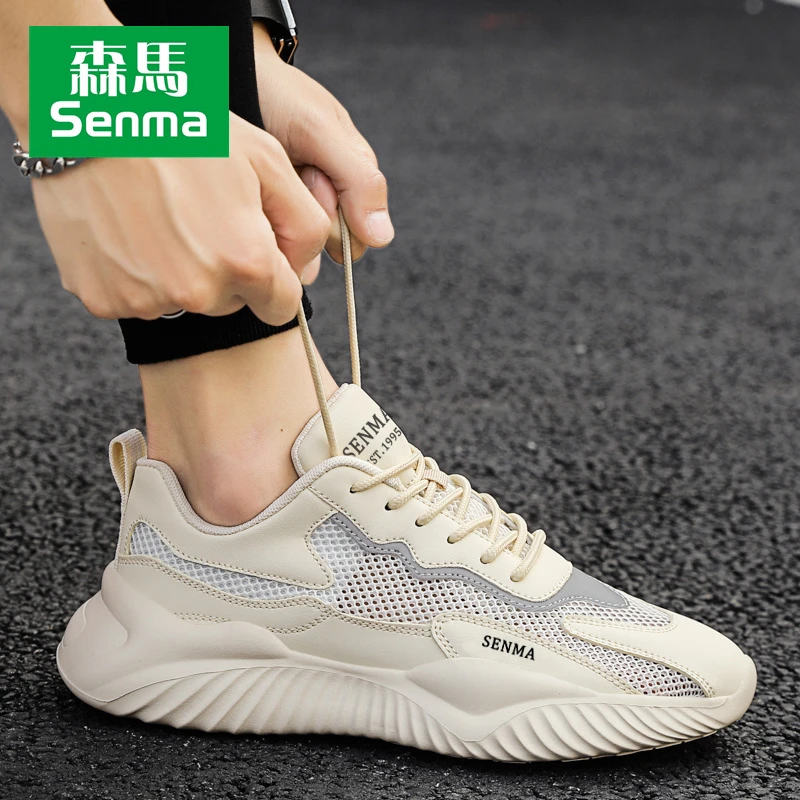SENMA/森马男鞋2025新款秋季单网透气薄款网面鞋男士休闲运动潮鞋