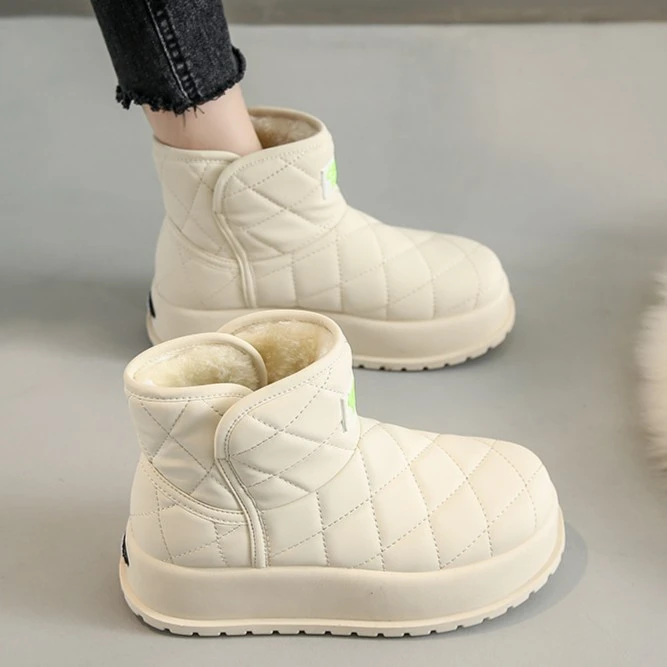 加绒高帮时尚雪地靴女2023秋冬新款学生韩版保暖休闲外穿加厚棉鞋