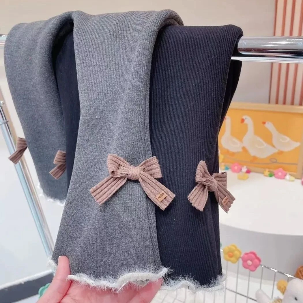 【小扬哥推荐】女童加绒微高弹喇叭裤秋冬韩版网红宝宝一体绒裤子