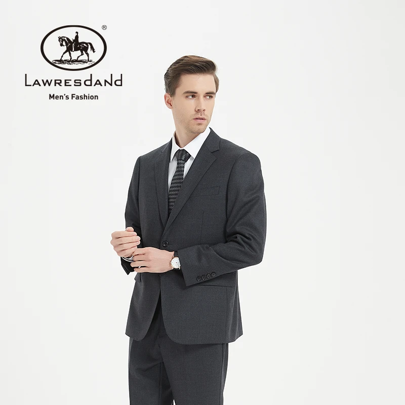 LAWRESDAND/劳伦斯丹顿暗夜灰100羊毛西服套装 11006【L-T/1】