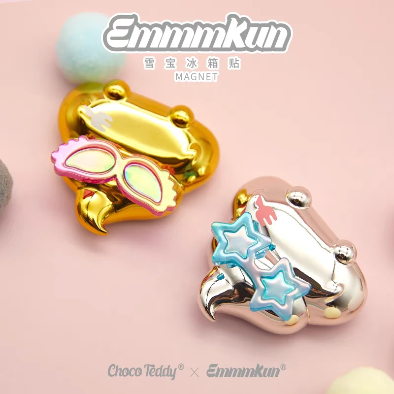 Emmm君眼碌碌多巴胺系列雪宝冰箱贴磁吸盲盒卡通公仔