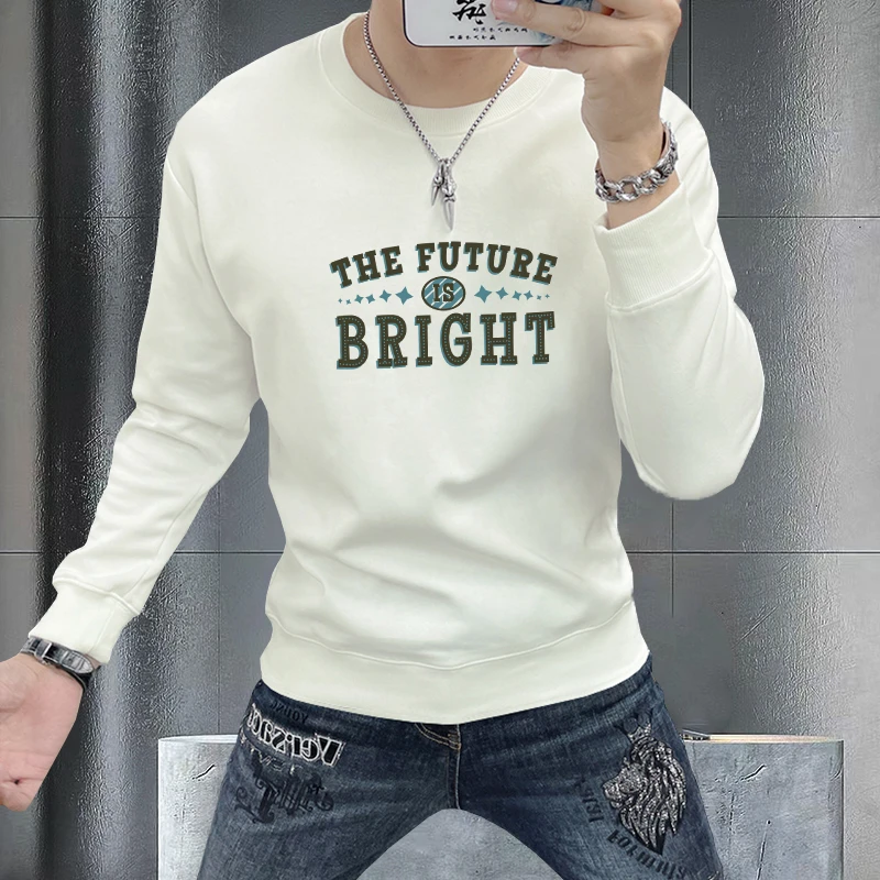 卫衣男款爆款2025新款秋季男装衣服字母印花长袖上衣春秋款男外套