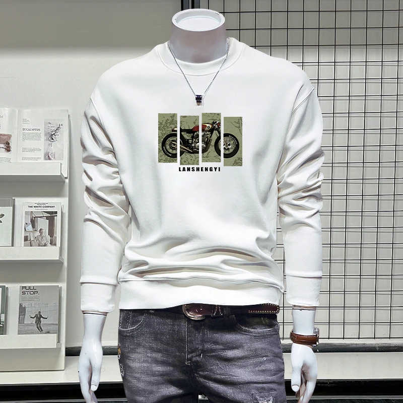 卫衣男款爆款2025新款时尚休闲印花长袖上衣秋季男装外套百搭圆领