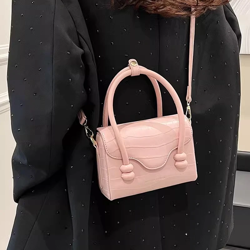 韩版小众ins时尚手拎迷你包女2025简约百搭单肩小方包质感气质