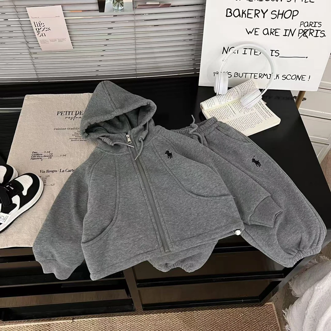 2024秋冬新款中大童潮流百搭时尚加绒加厚外套30305