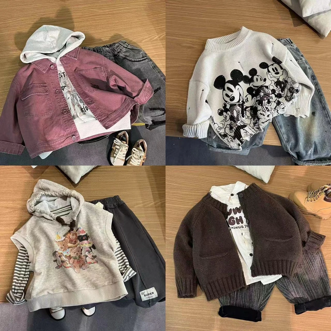 2024秋季新款儿童男女童潮酷韩版洋气小童套装休闲百搭时尚套装