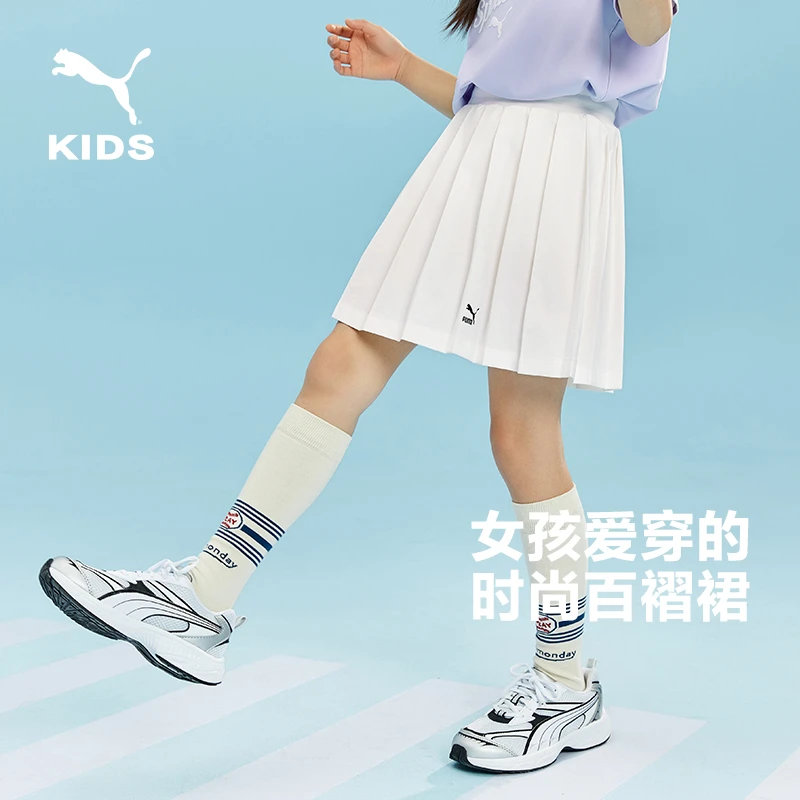 PUMA彪马新款尤莱特女童夏季短裙松紧腰头时尚百褶裙353224112001