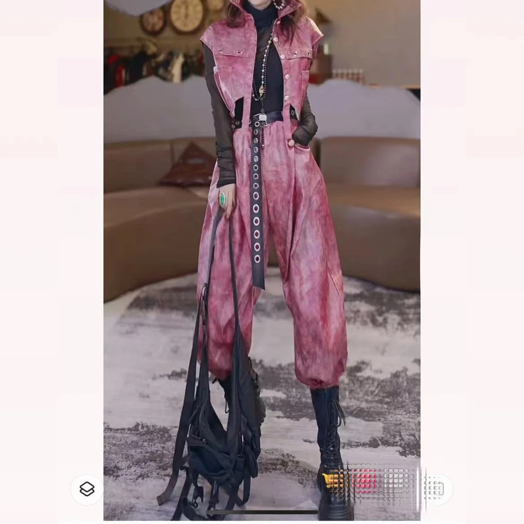 休闲百搭不等式装饰鸡眼皮马甲