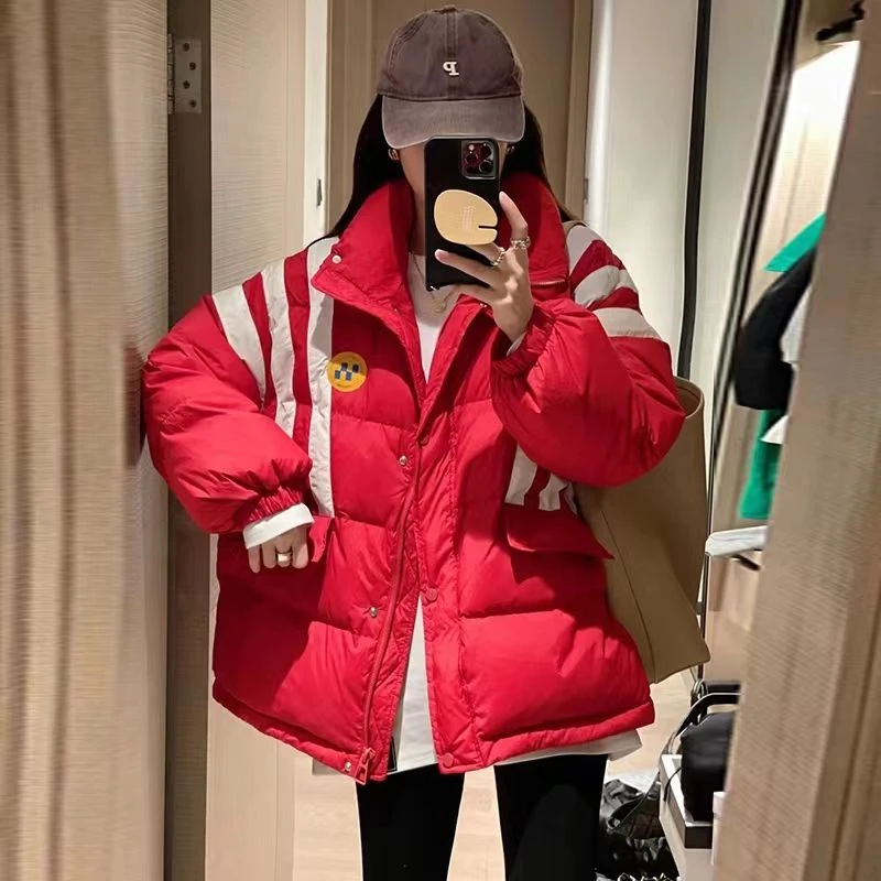 雅鹿冬装欧货羽绒服女2024冬新款今年爆款羽绒服冬款学院风情侣冬