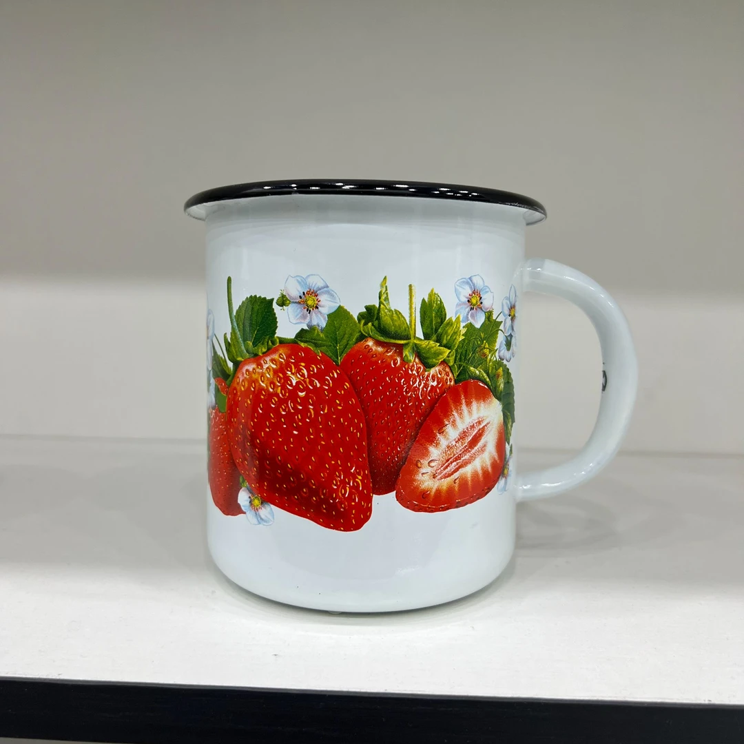 俄罗斯原装进口搪瓷1升凉水杯子家用水杯