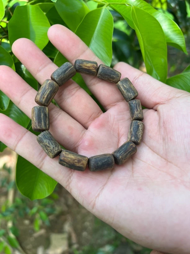 奇楠沉香手串树心桶珠单圈10克+多样性发一