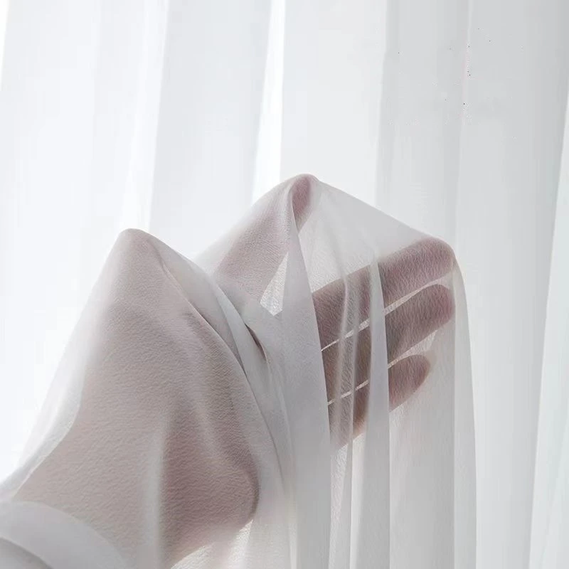 遮光加高加长3.5米超高成品特价双面麻灰色轻奢纯色金刚纱帘