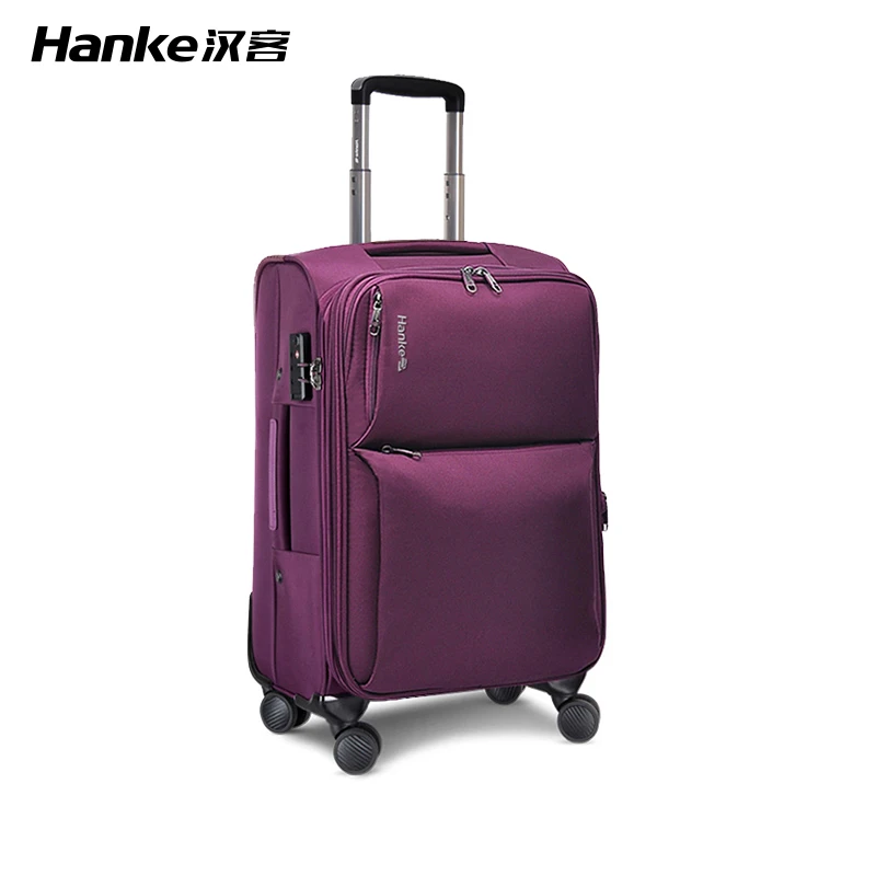 汉客牛津布拉杆箱商务行李箱女万向轮旅行登机箱防水轻便男