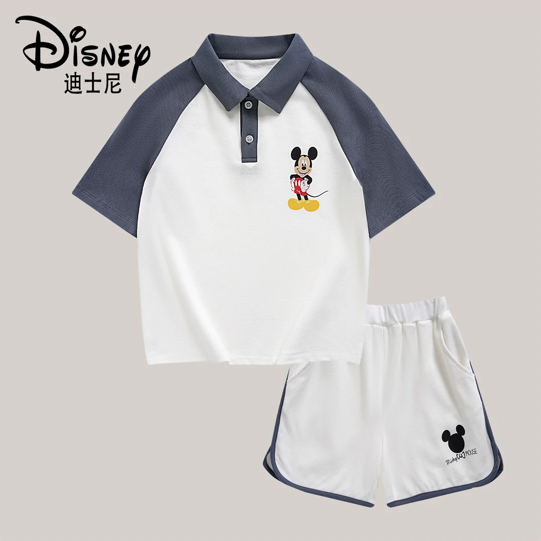 Disney/迪士尼夏季百搭儿童时尚短袖套装XHE2ZZ847
