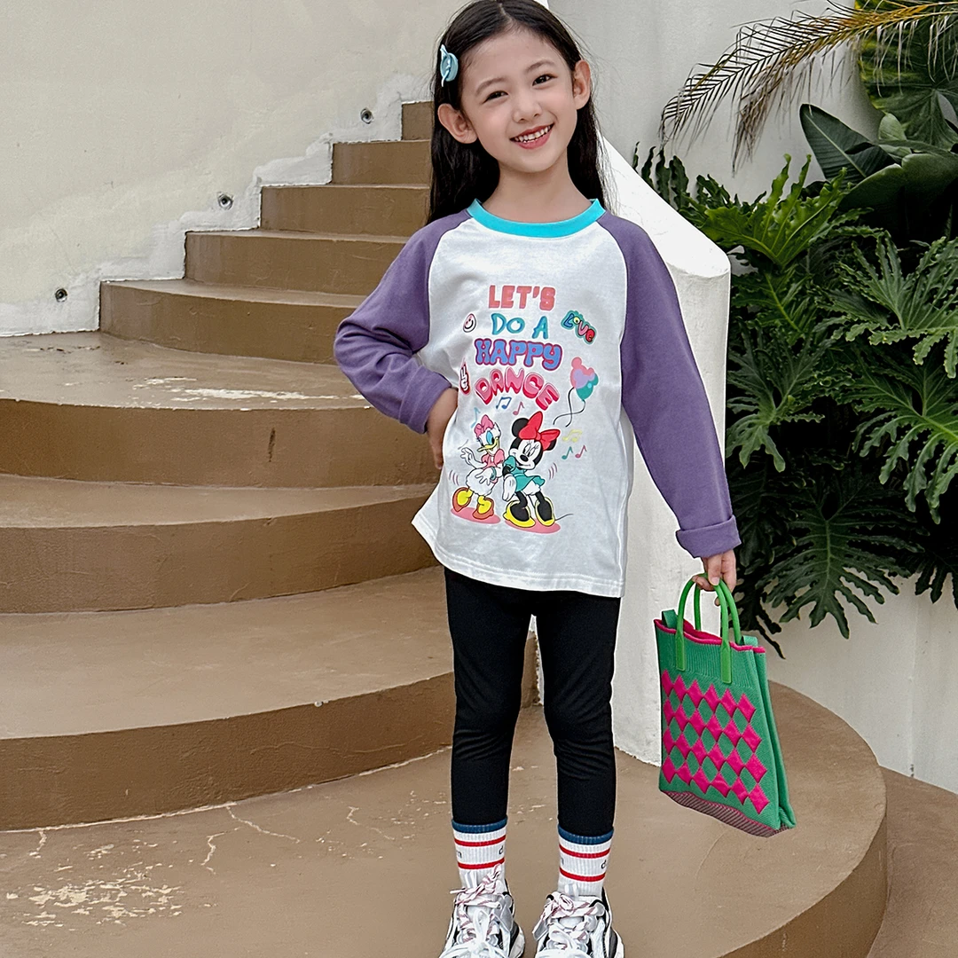 Disney/迪士尼春秋百搭可爱儿童洋气T恤XHE3ZT702