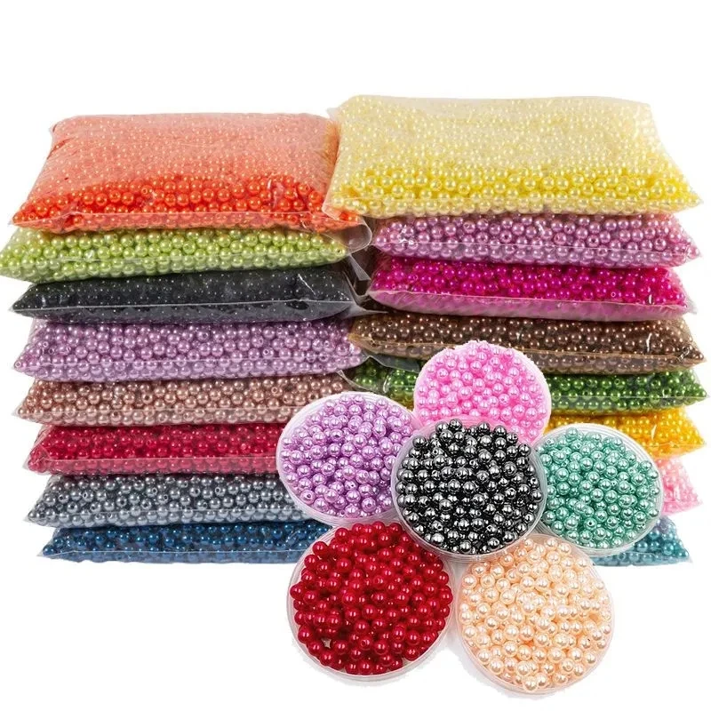 不掉皮4-12mm仿珍珠DIY手工材料串珠饰品配件珠子散珠彩色仿珍珠