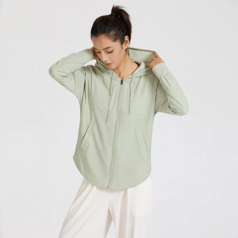 lulu防晒外套女健身服长袖宽松罩衫健身运动上衣裸感瑜伽服外套