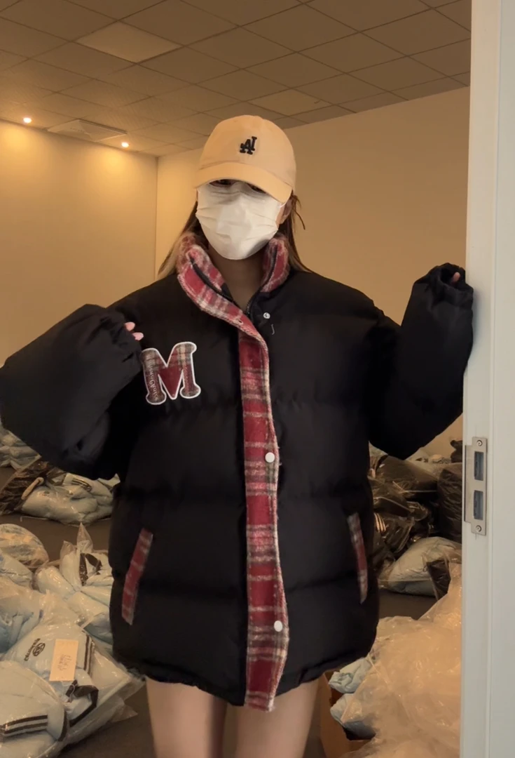 uu2024潮牌棉服复古刺绣面包服冬季男女情侣棉衣622456