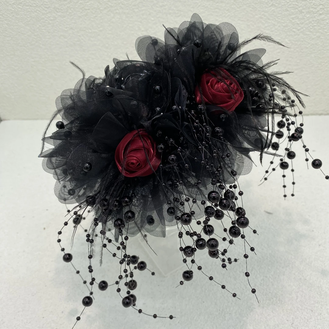 【玫瑰佳人】A796纯手工原版玫瑰流苏显发量氛围感鲨鱼夹气质优雅