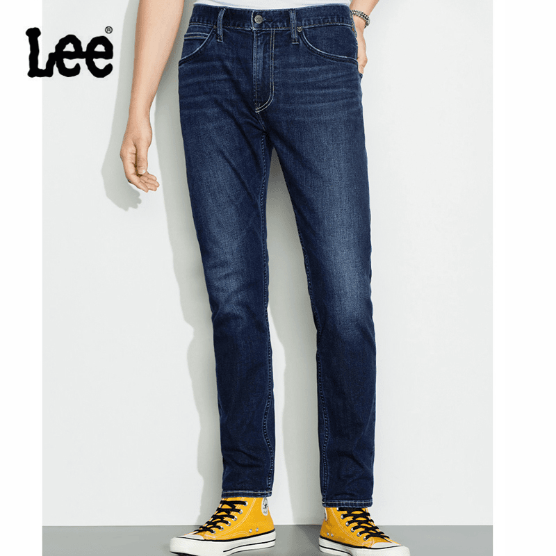 Lee【705版型】2022秋男款深蓝弹力牛仔裤LMB100705100333-A01794