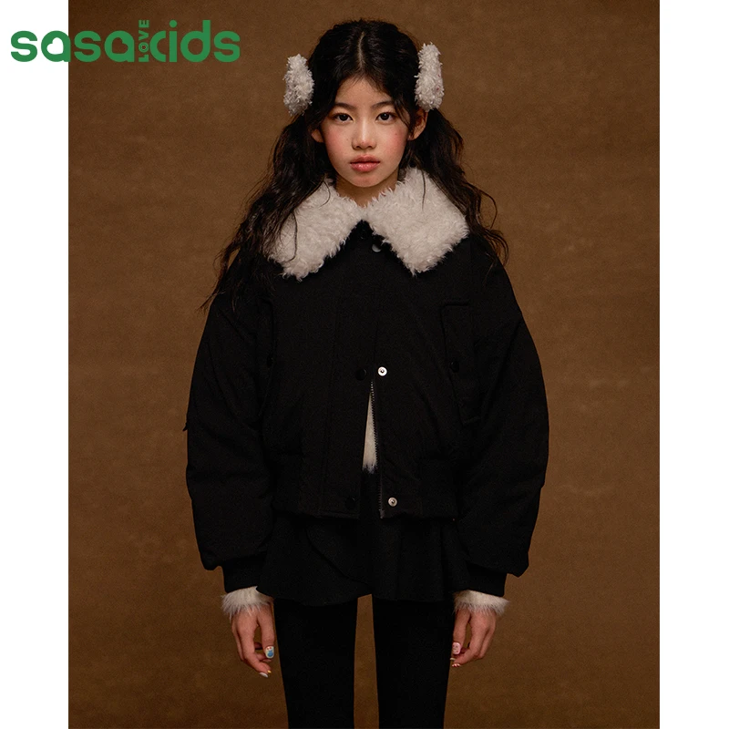 sasakids【3M新雪丽系列】 户外抗寒服“我的冬衣不怕湿” 棉衣女童装