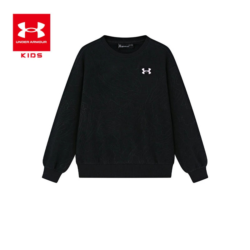 Under Armour/儿童秋冬圆领套头运动厚卫衣摇粒绒加绒休闲保暖