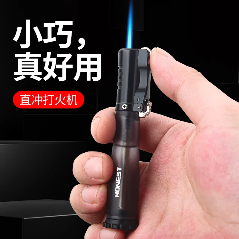 百诚防风打火机充气点火器 砂轮式艾灸点香直冲喷气体老式侧滑轮