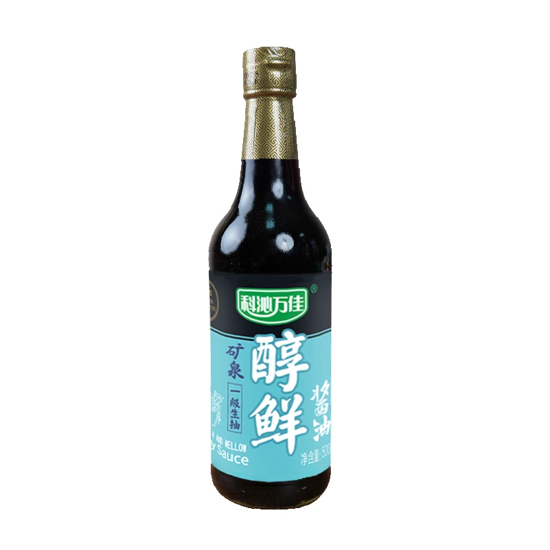 科沁万佳矿泉醇鲜酱油500ml非转基因黄豆酿造生抽鲜味调味品炒菜