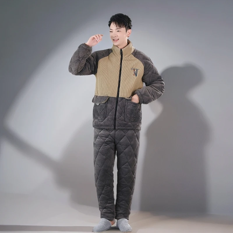 2826款男士冬季加厚睡衣