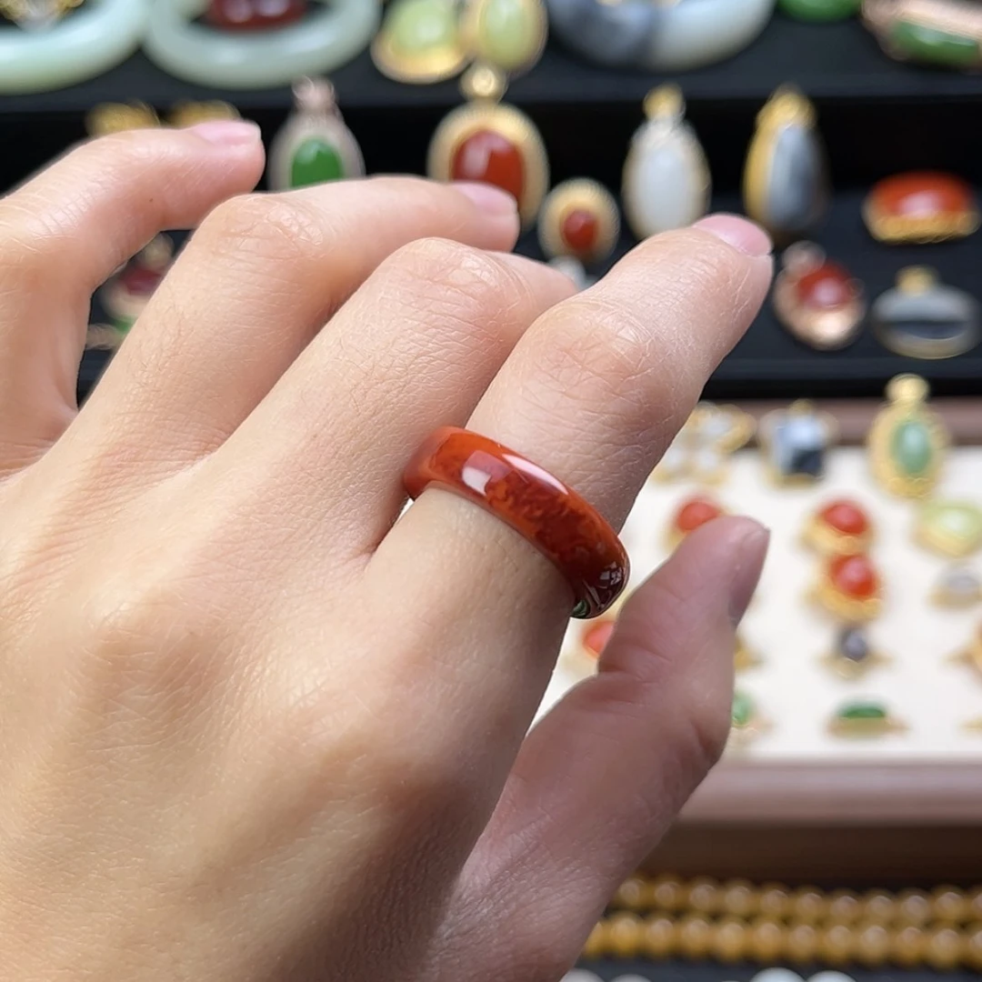 【闪购商品】南红玛瑙戒指未镶嵌唐**宝