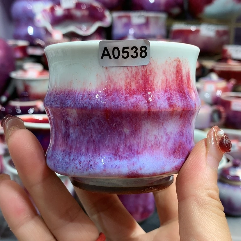 【闪购商品】没*吧钧瓷主人杯摆件工艺品