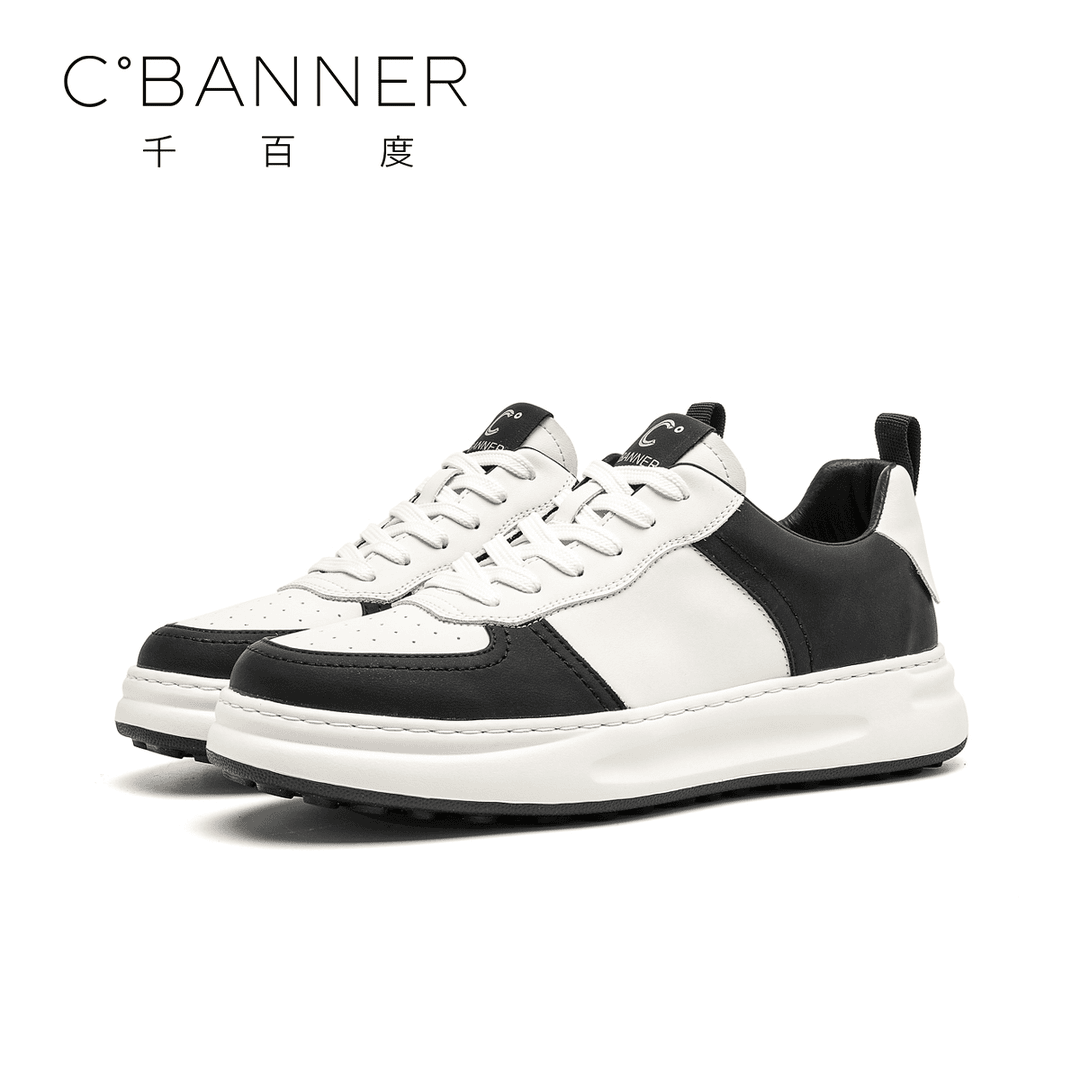 C.BANNER/千百度板鞋男2023春夏系带青年休闲鞋鞋运动鞋C0931910D