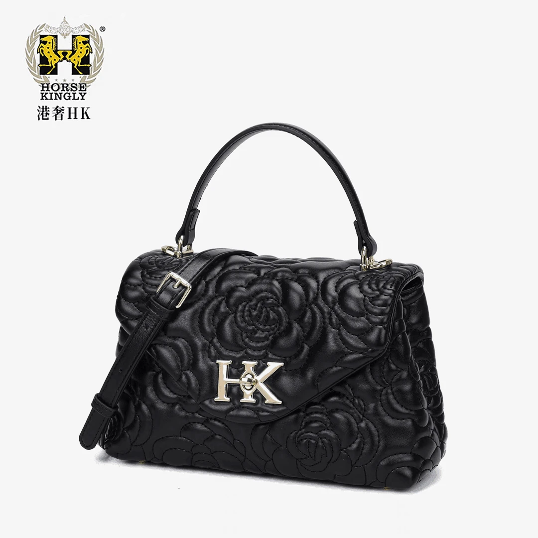 Horse Kingly女士刺绣包经典单肩包斜跨手提女1160