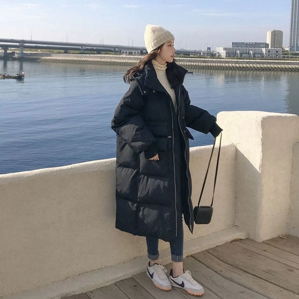 YAYA鸭鸭白鸭绒2024羽绒服新款羽绒衣女季中长款韩版学生收腰袄in