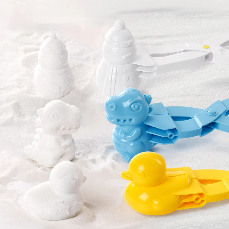 夹雪球雪球夹子模具玩雪工具冬天雪地玩具小鸭子夹雪器打雪仗