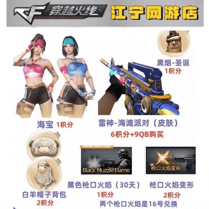 CF穿越火线7月邀请回归好友积分海宝角色 雷神皮肤 枪口火焰