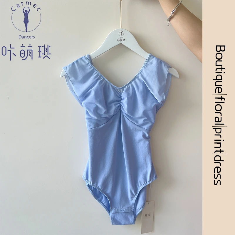 咔萌琪091样衣儿童舞蹈服吊带练功服中国舞连体女童夏季芭蕾舞服