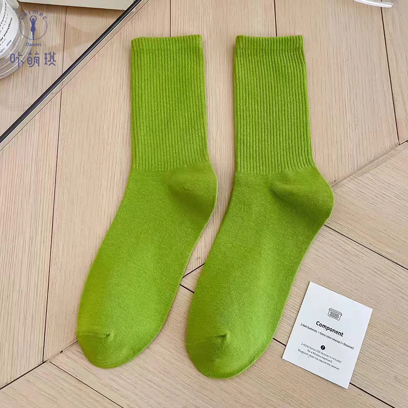 咔萌琪XDW1儿童舞蹈袜防滑练功袜中国舞跳舞袜男女成人中筒舞蹈袜