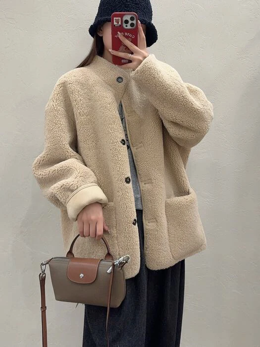 显瘦气质皮毛一体外套88123