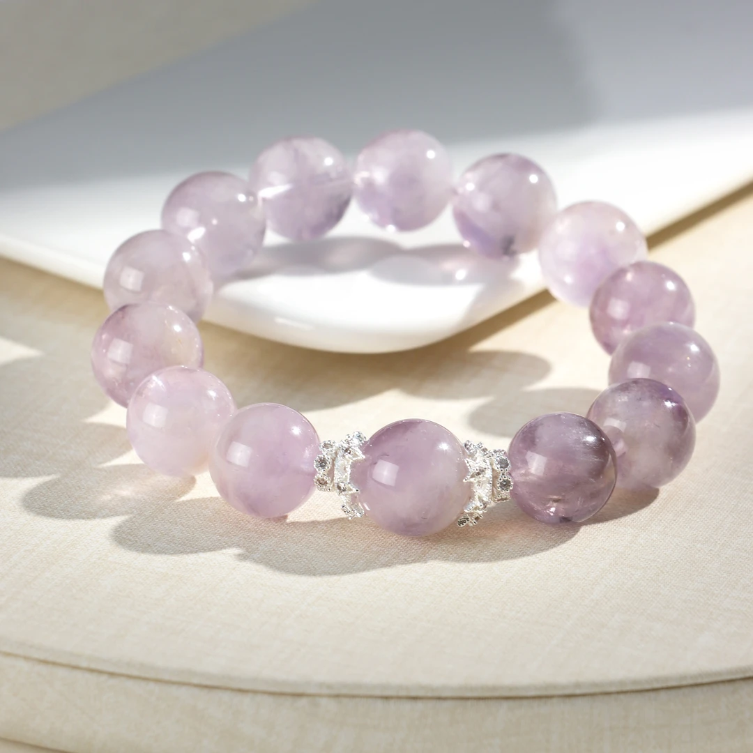 DL1128紫兔毛手链-13+