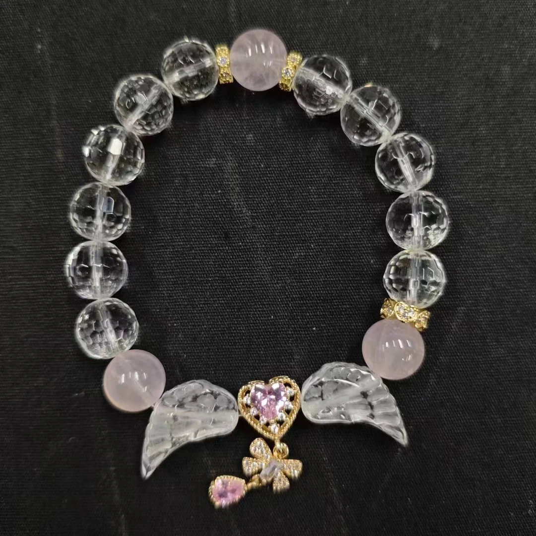 DL0772白水晶梦幻翅膀手链