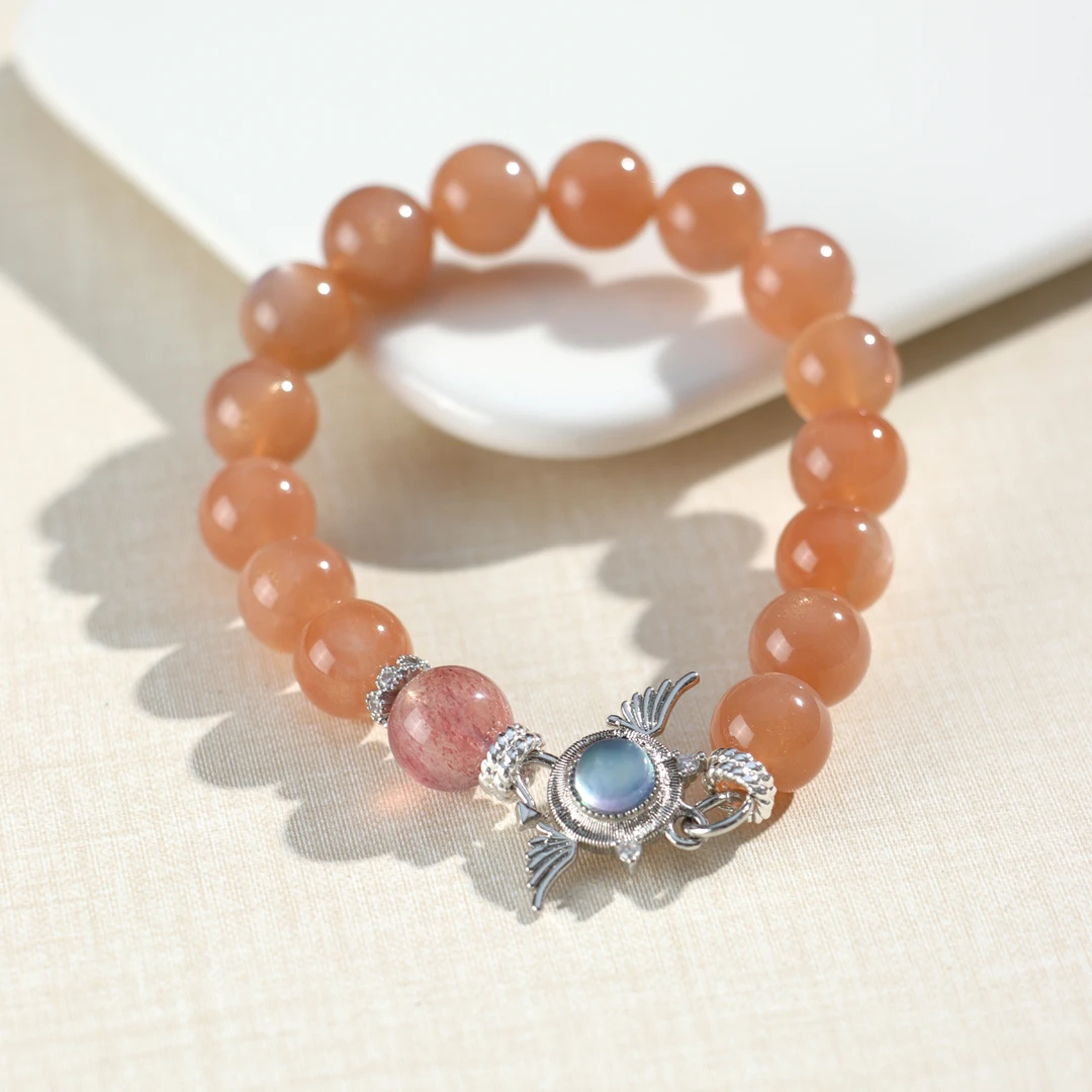 《天使恶魔》DL1112太阳石天使手链-10