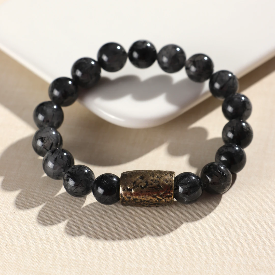 DL1320满盆黑发晶手链-10+