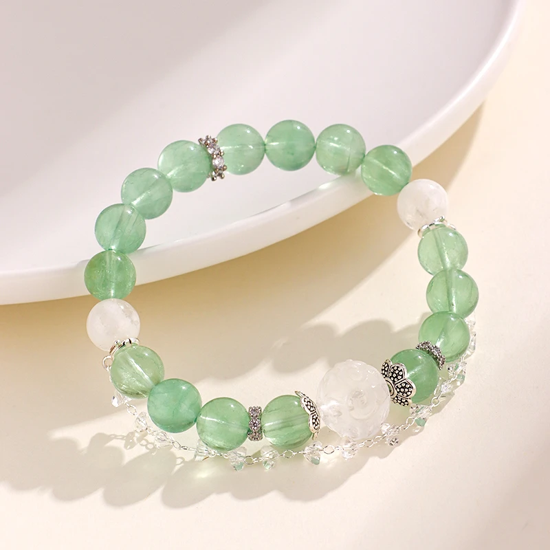 DL0627绿萤石凤九手链