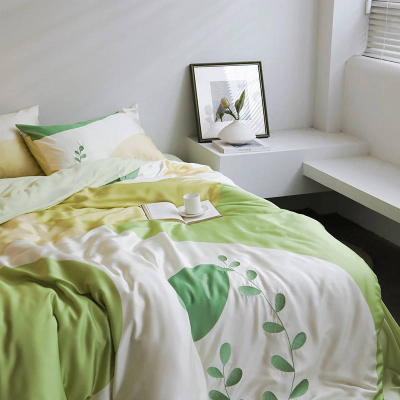 巷子戏法天丝四件套夏季凉感床单被罩冰丝被套床上用品轻奢高级感