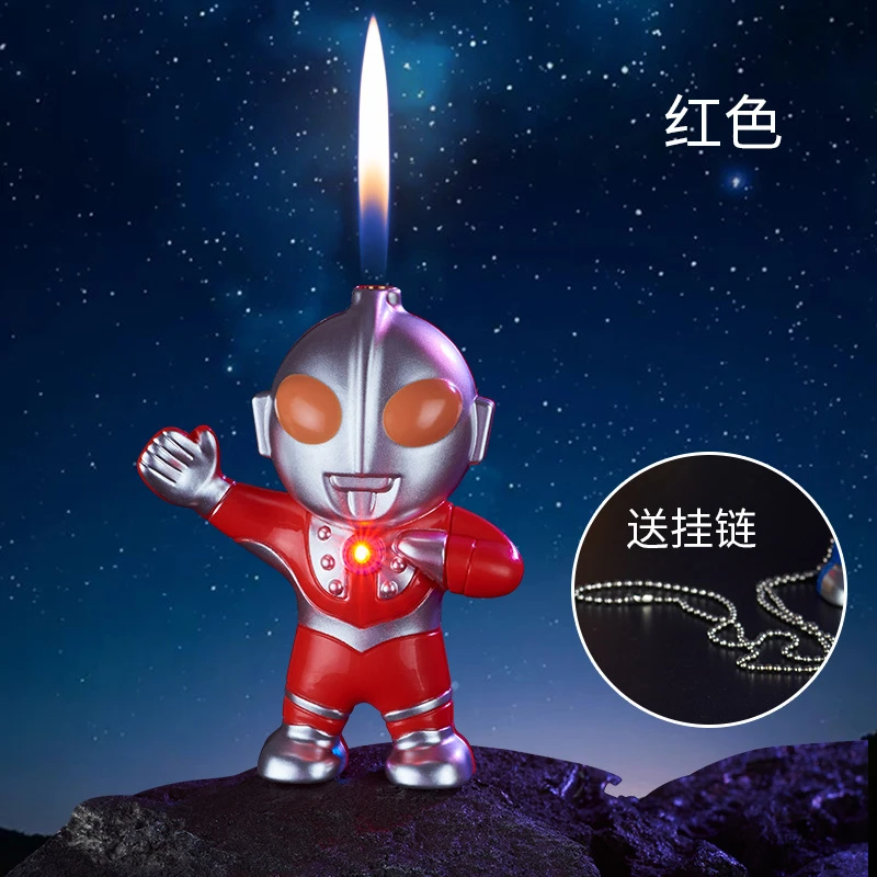 新款奥特曼造型循坏充气打火机送男友女友生日礼物潮玩网红打火机